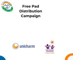Free Pad Distribution Campaign conducted by Tare Zameen Foundation, supported by Unicharm